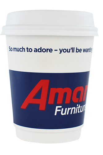 coffee cup advertising amart furniture campaign cup