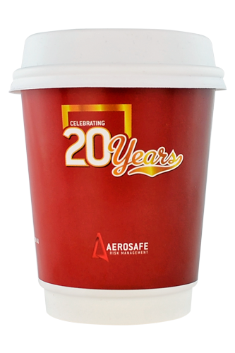 coffee cup advertising aerosafe campaign cup