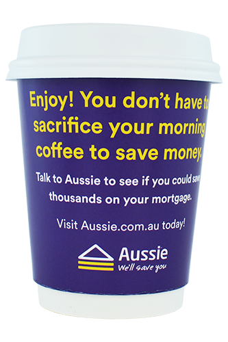 coffee cup advertising aussie home loans campaign cup