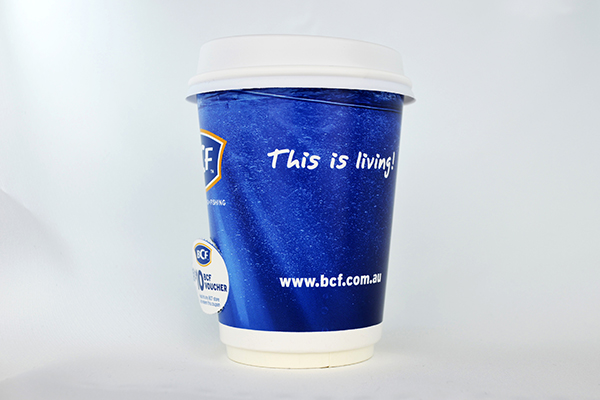 coffee cup advertising bcf campaign cup side view