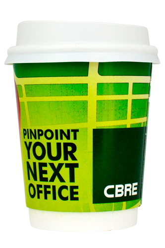 coffee cup advertising cbre campaign cup