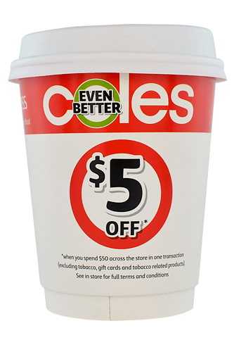 coffee cup advertising coles kings cross campaign cup