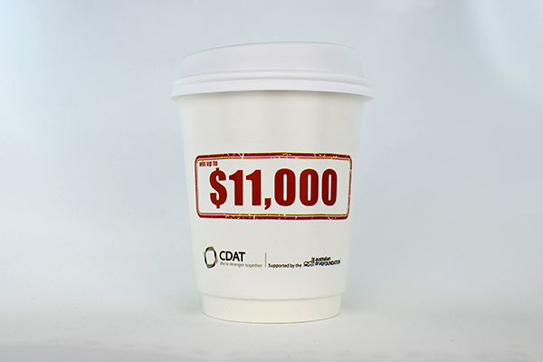 coffee cup advertising griffith-city-council campaign cup front view