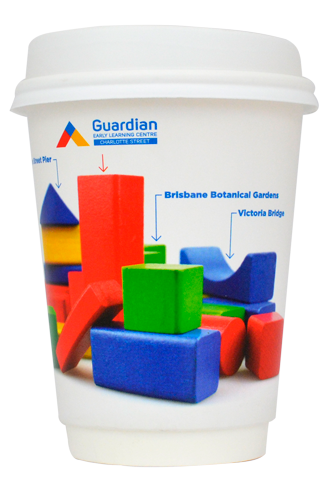 coffee cup advertising guardian early learning campaign cup
