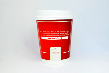 coffee cup advertising hotels campaign cup back view