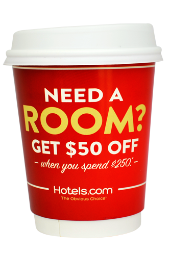 coffee cup advertising hotels campaign cup