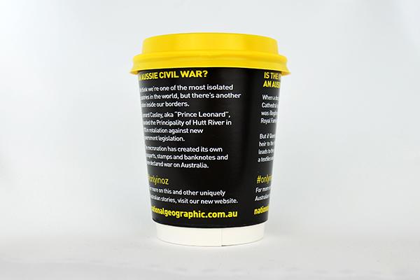 coffee cup advertising national geographic campaign cup side view