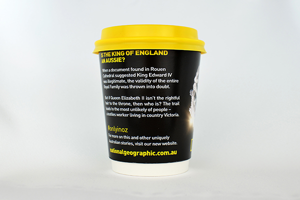 coffee cup advertising national geographic campaign cup back view