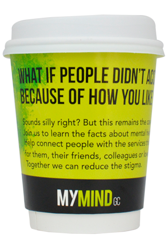coffee cup advertising partners in recovery campaign cup