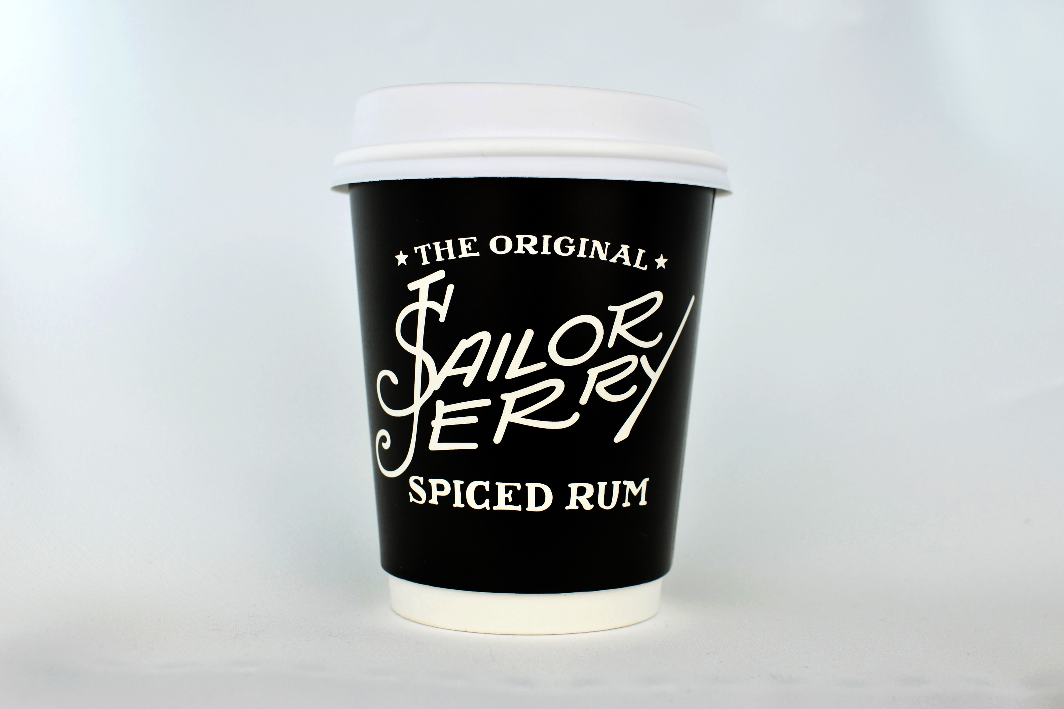 coffee cup advertising sailor jerry campaign cup front view