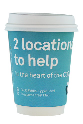 coffee cup advertising telstra campaign cup