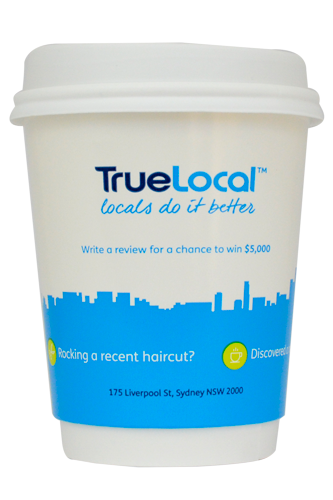 coffee cup advertising truelocal campaign cup
